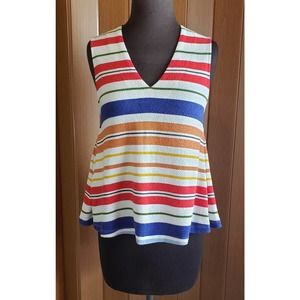 9-h15 Size small striped tank blouse